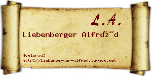 Liebenberger Alfréd névjegykártya